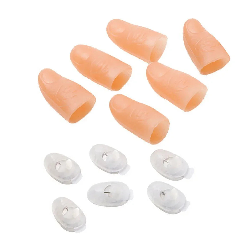 6/4/2Pcs Magic Thumb Light Party Favor Toys for Kids Adults Magic Finger Light Flashing Finger Sleeve Halloween Magic Props Gift