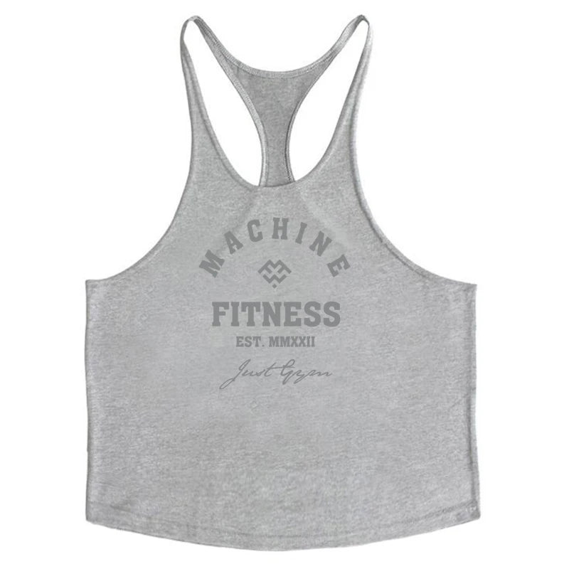 Áo Tank Tập Gym Nam Y Back Cotton Không Tay Bodybuilding