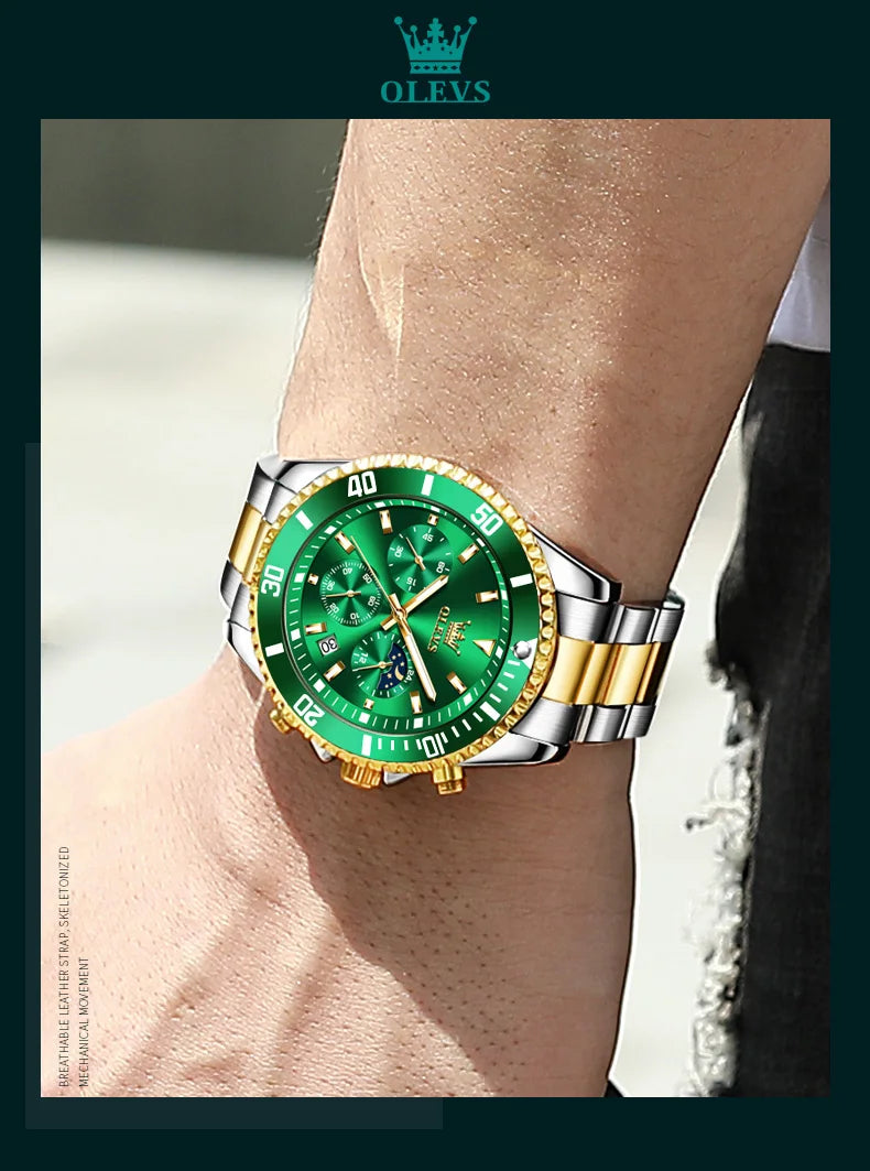 Đồng Hồ OLEVS Nam - Đẳng Cấp, Chống Nước, Thép Không Gỉ