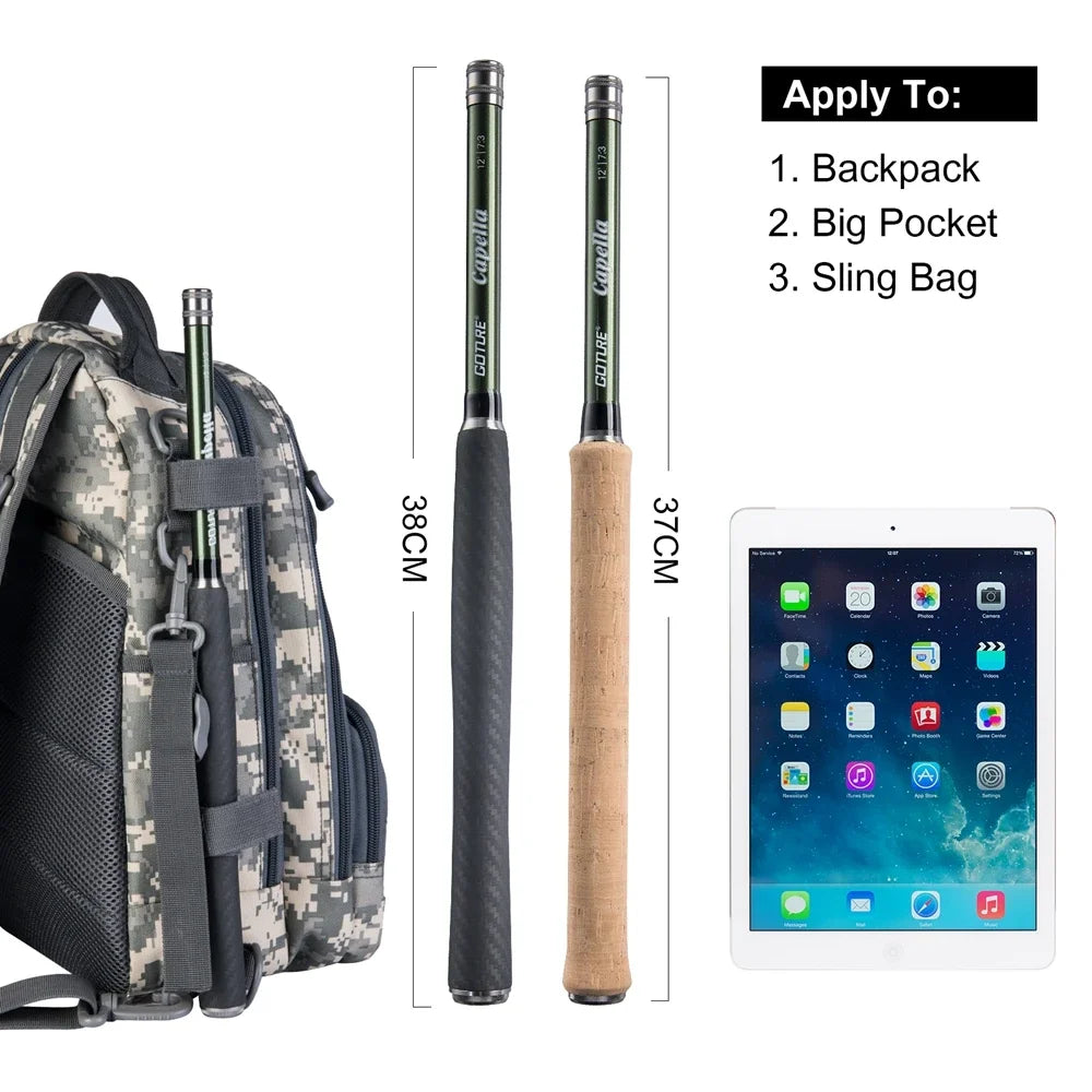 Bộ Cần Câu Tenkara Goture 12FT Siêu Nhẹ Carbon IM8
