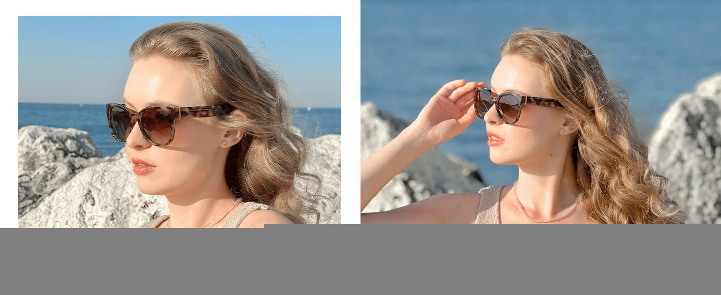 ZENOTTIC Fashion Cateye Polarized Sunglasses for Women - Oversized Sun Glasses UV400 Protection Retro Shades Designer Style - Daisan Mart
