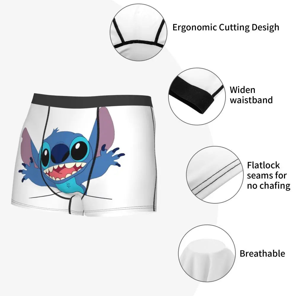 Quần Sịp Nam Lilo Stitch Thoải Mái Phong Cách Anime