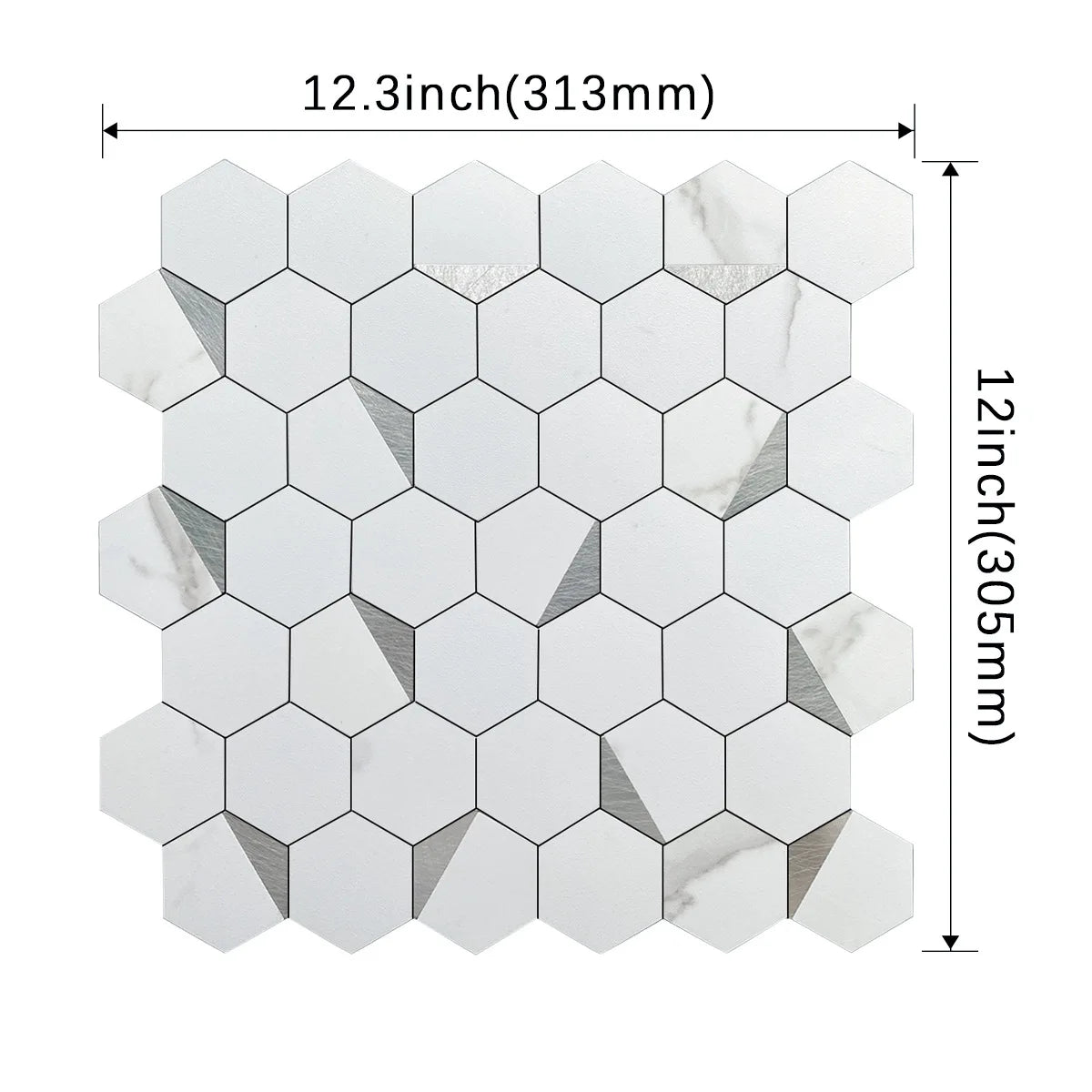 Tấm Ốp Tường Chống Nước Tự Dính Kim Loại & Đá 50cm