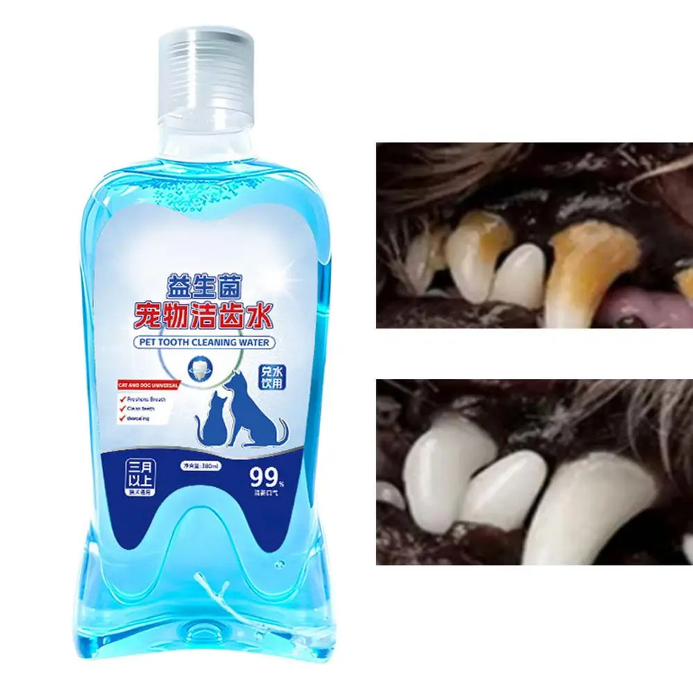 Dog Mouthwash 380ml Deodorizes, Cleans Gently