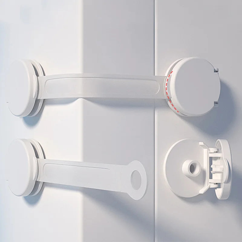 Multi-function Security Protection Locks Baby Safety Cabinet Drawer Door Buckle Home White Toilet Refrigerator Lock 5Pcs/Lot - Daisan Mart