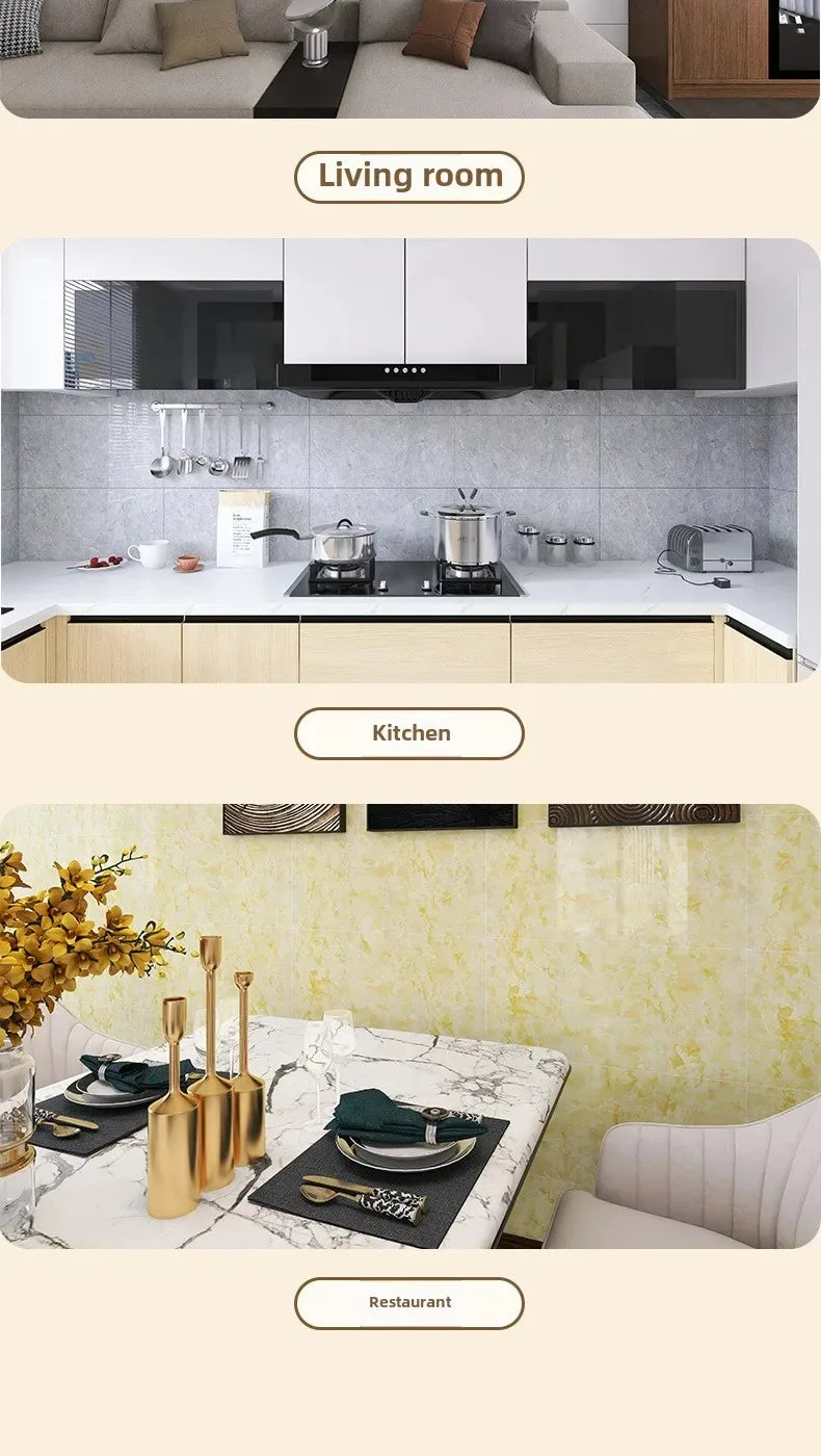 Miếng Dán Tường Vân Đá PVC Chống Nước 10-50 Miếng - Daisan Mart