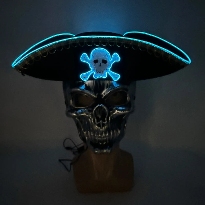 Adult Halloween LED Light Up Pirate Hat