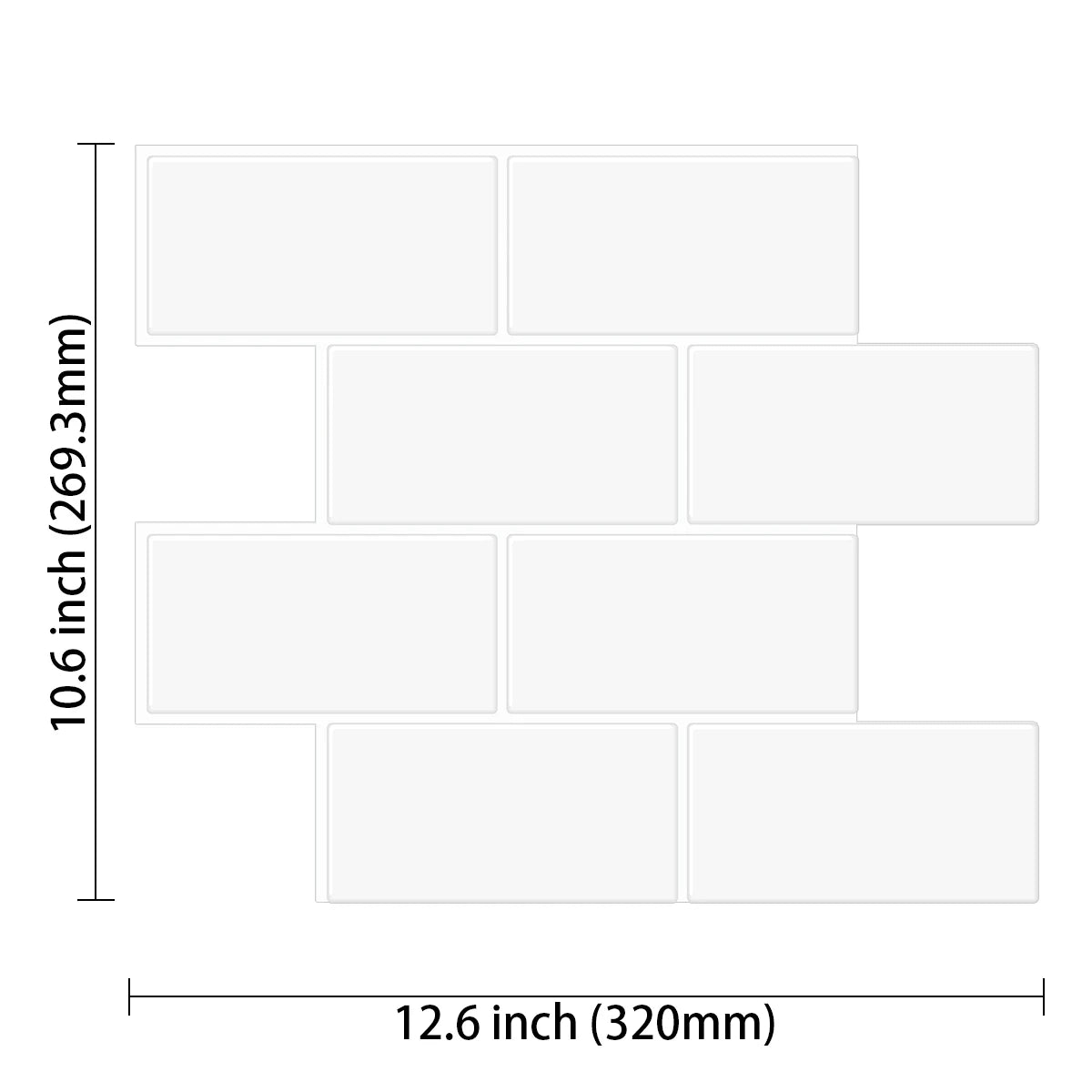 10 Large Waterproof Brick Wall Stickers for Home Decoration