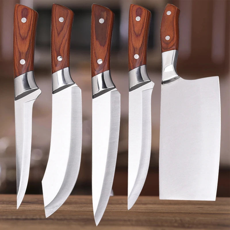 Multi-purpose Stainless Steel Boning Knife for Cutting Meat and Vegetables