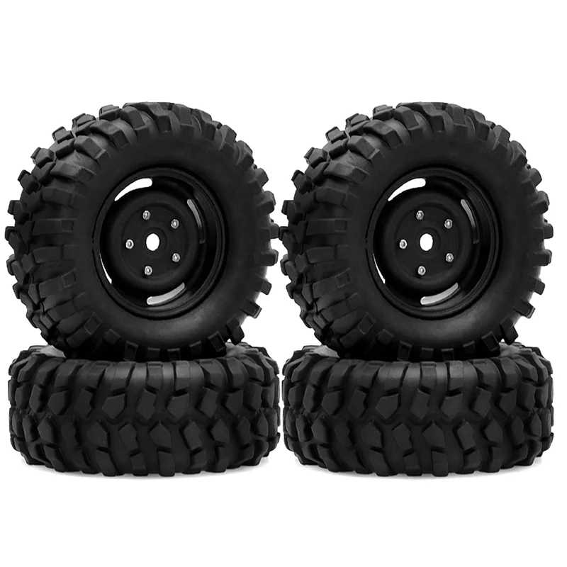A98I-4Pcs 95Mm 1.9 Beadlock Wheel Rim Tire Set For 1/10 RC Crawler Car Traxxas TRX4 RC4WD D90 Axial SCX10 II III Redcat MST - Daisan Mart