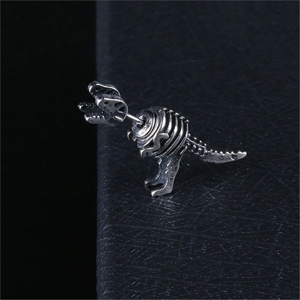 Gothic Punk Vintage Women's Mechanical Dinosaur Earrings