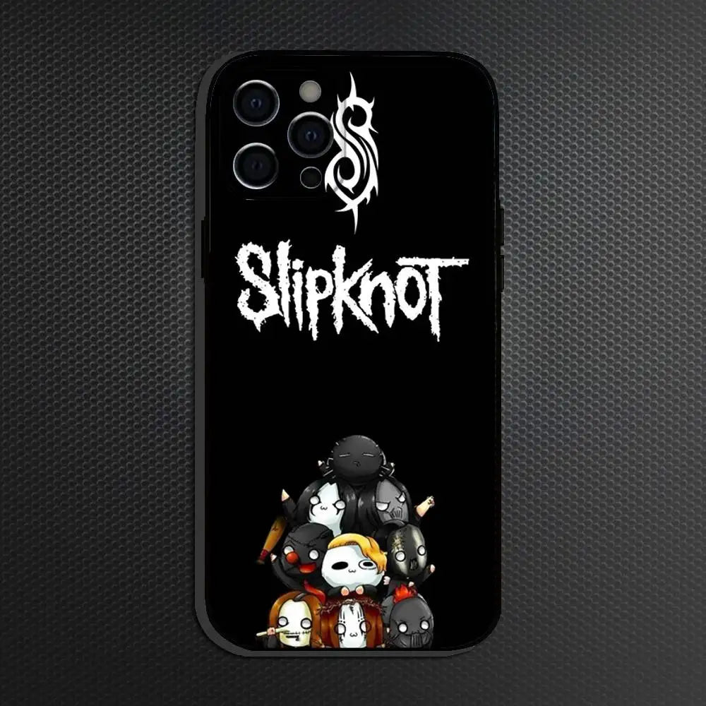 Ốp lưng Silicone Đen SlipknotS iPhone 11-16 Pro Max