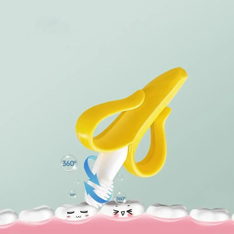 Bàn Chải & Gặm Nướu Hình Chuối Cho Bé 2in1 Silicone - Daisan Mart