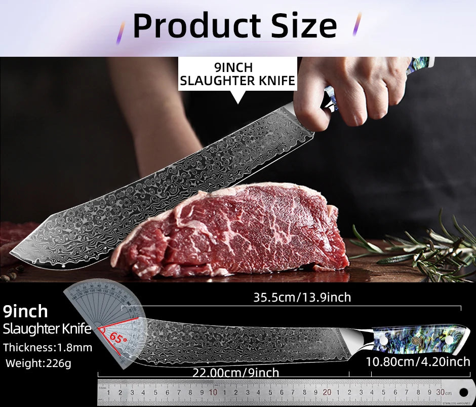 Dao Đầu Bếp VG10 67 Lớp Cán Vỏ Bào Ngọc Nhật Bản