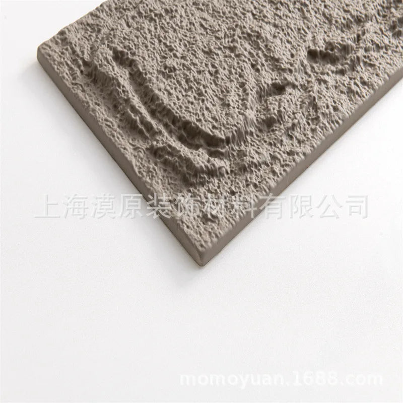 Tấm ốp tường đá 3D PU chống trượt ngoài trời 25x45