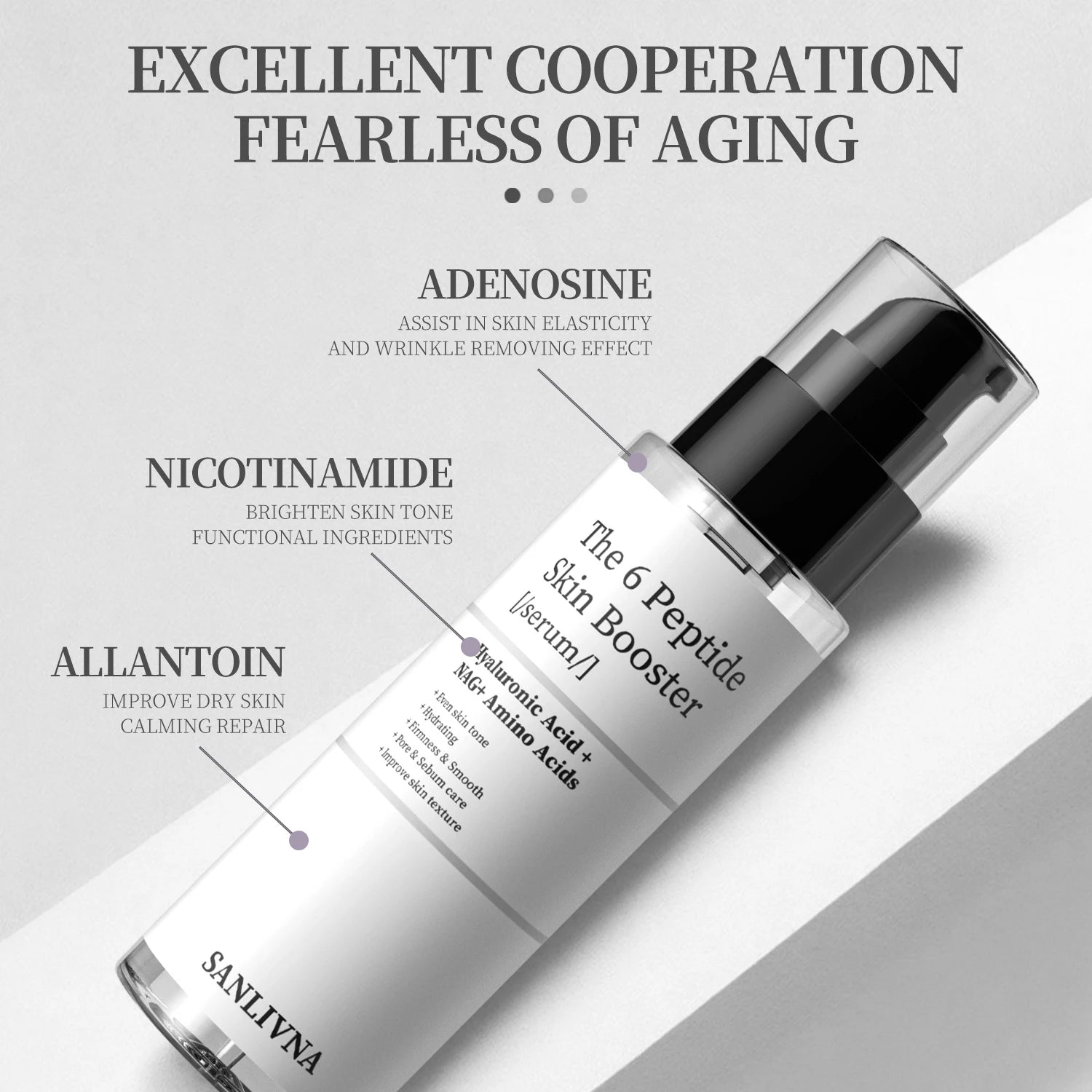 Skin Brightening Serum: Peptide &amp; Niacinamide Moisturizing