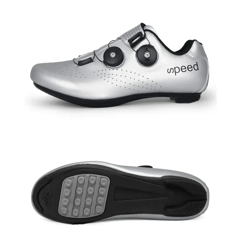 Giày Đạp Xe Nam Siêu Nhẹ Khóa Đôi Phát Sáng MTB