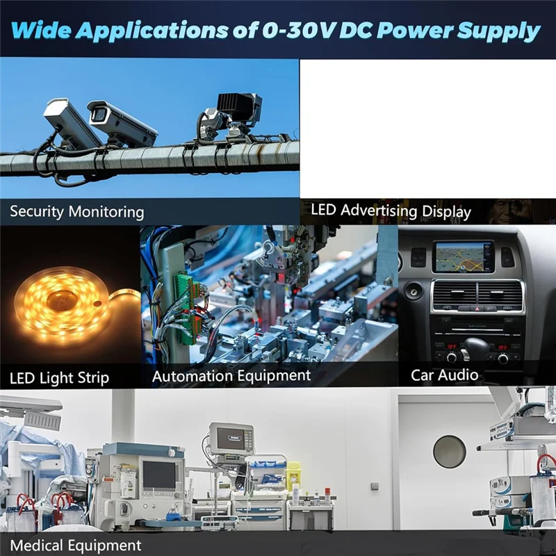 Nguồn Tổ Ong ABKW 0-30V 17A 500W Đa Điện Áp US Plug