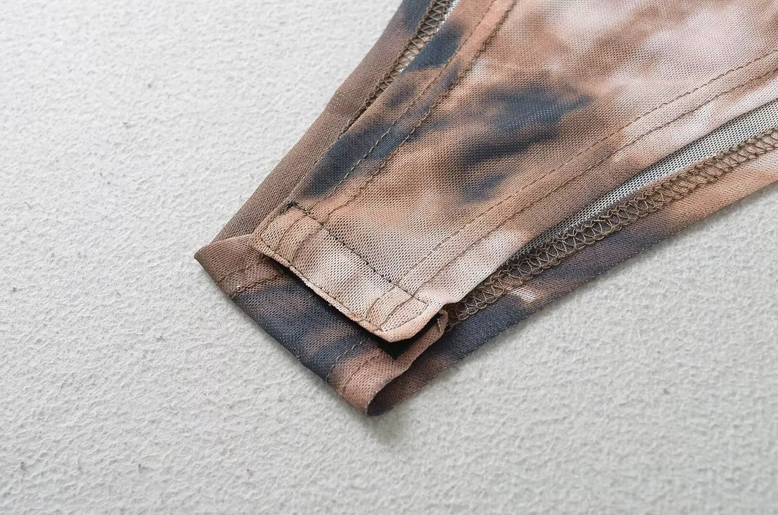 Sexy 2-Color Ombre Mesh Long Sleeve Bodysuit 2025