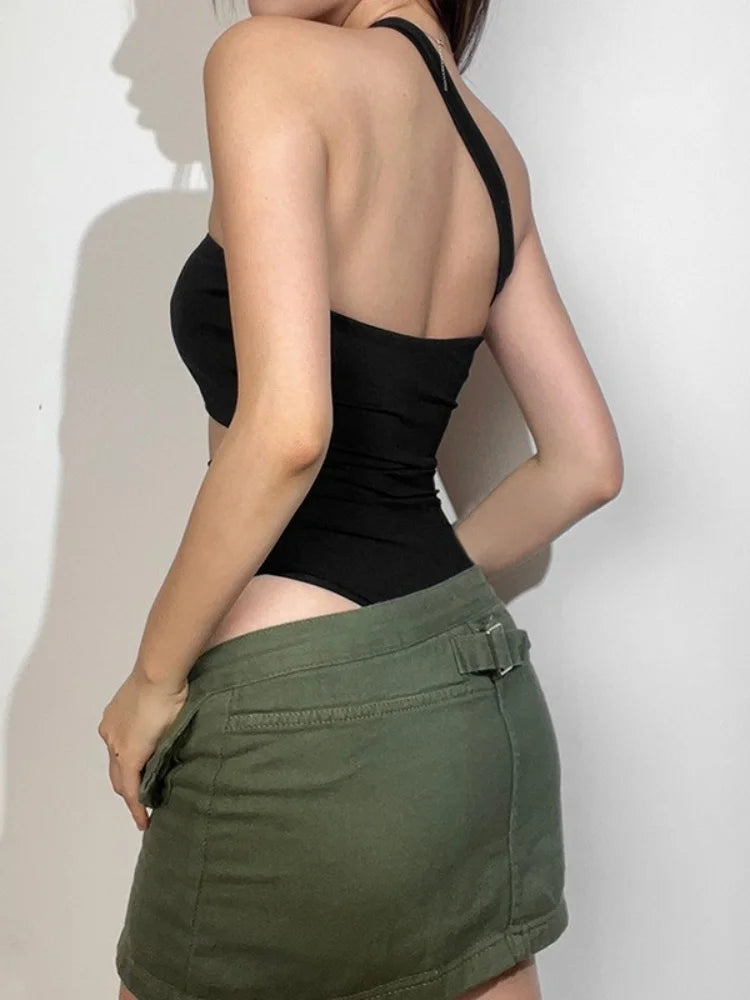 Sexy Backless Y2K Festival Style Women's Bodysuit