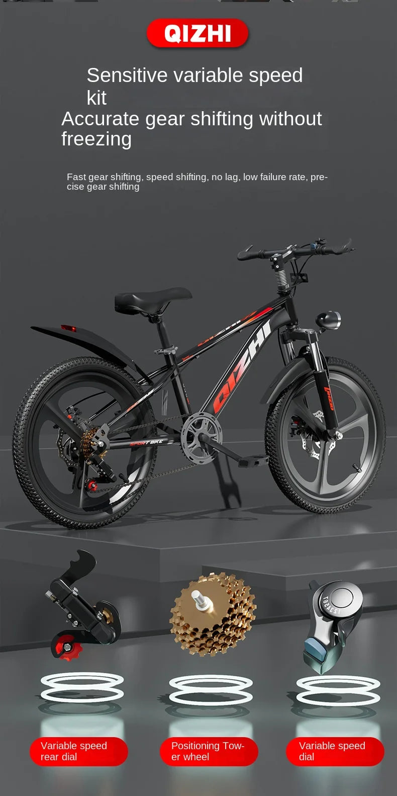 WOLFACE 20/22 Inch Unisex Road Bike Aluminum Alloy Frame Single Speed ​​Children's Mountain Bike Disc Brake Portable Adult Scooter