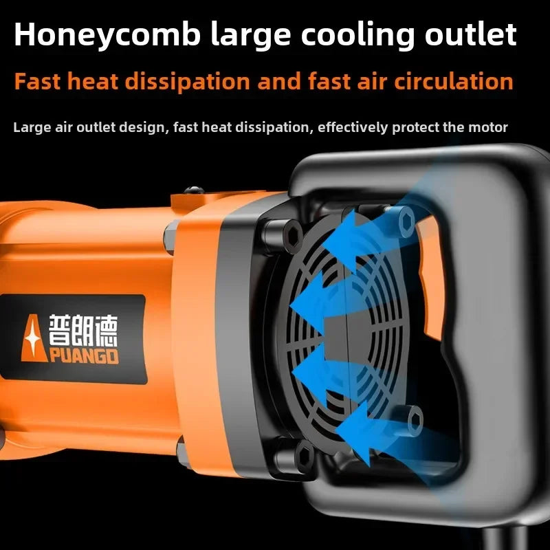 Electric Wrench 220V Plug-in High Power Auto Repair Tower Crane Industrial Grade High Torque Heavy Impact Electric Air Cannon