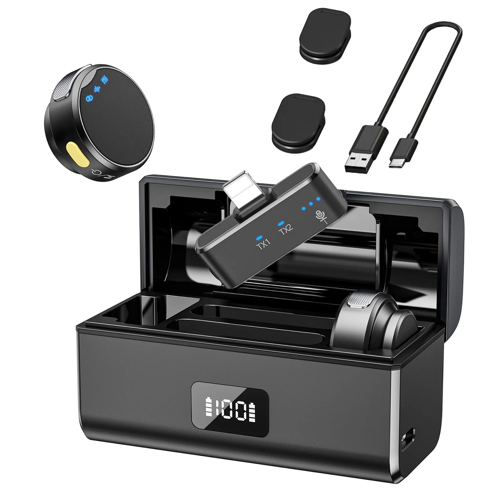 Professional Noise-Canceling Wireless Microphone for Recording &amp; Interviews