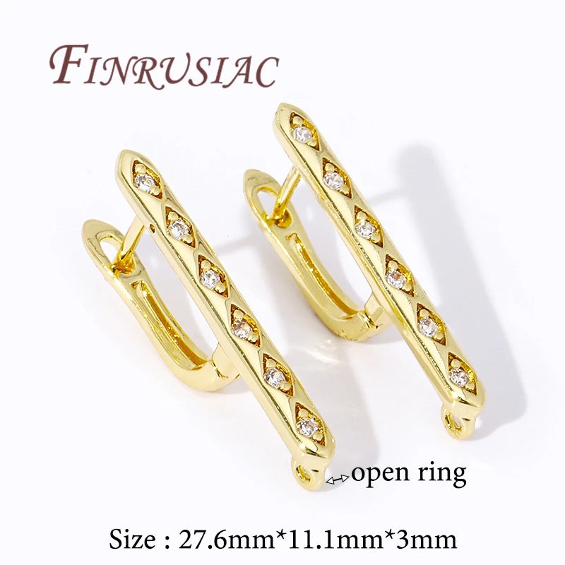 18K Gold Earring Hooks for DIY Jewelry and Accessories