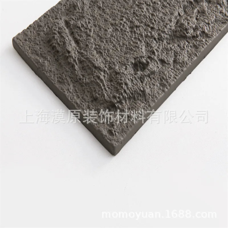 Tấm ốp tường đá 3D PU chống trượt ngoài trời 25x45