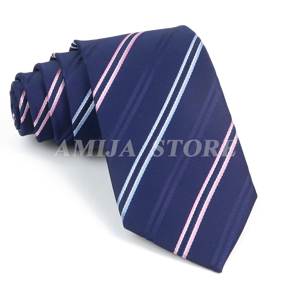 Cà vạt nam cao cấp chấm bi xám 6.5cm thời trang