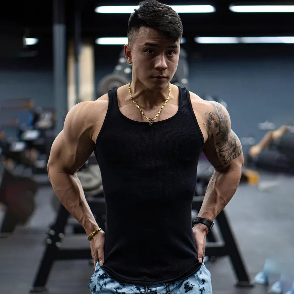 Men's Gym Tank Breathable Size M-3XL Body Fit