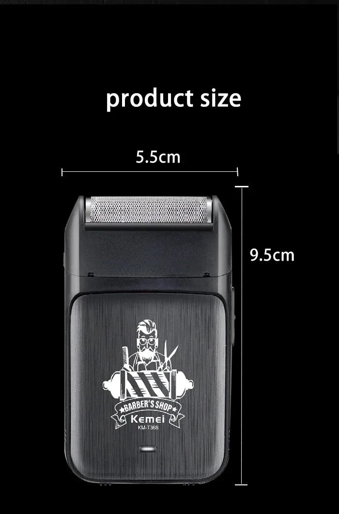 Kemei Tông Đơ Cắt Tóc Không Dây Sạc USB Đa Năng