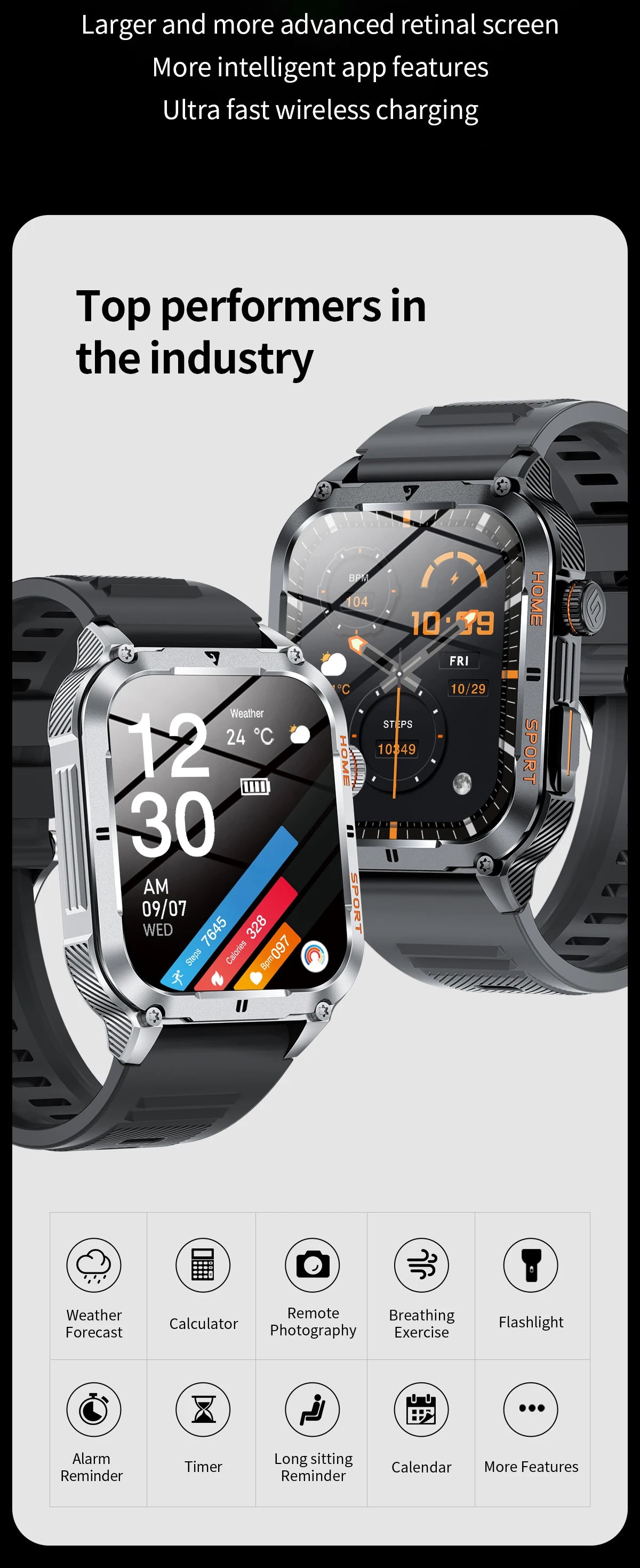 Đồng Hồ Thông Minh LIGE 2.01 Gọi Bluetooth Thể Thao