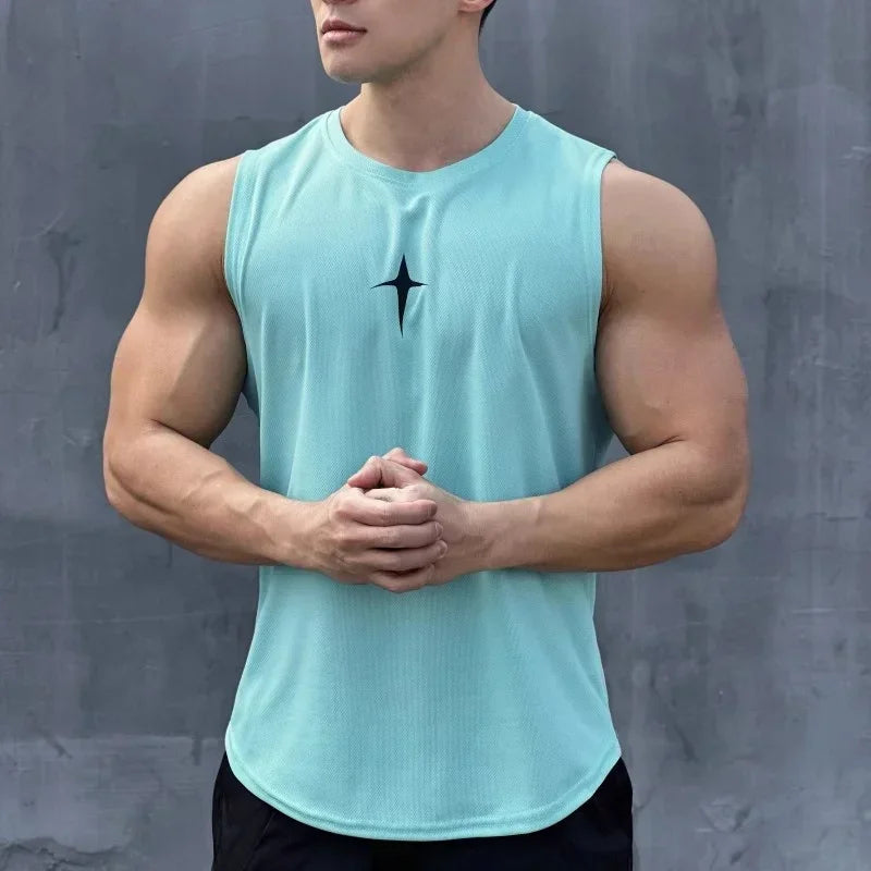 Men's Quick Dry Sleeveless Summer Sports T-Shirt