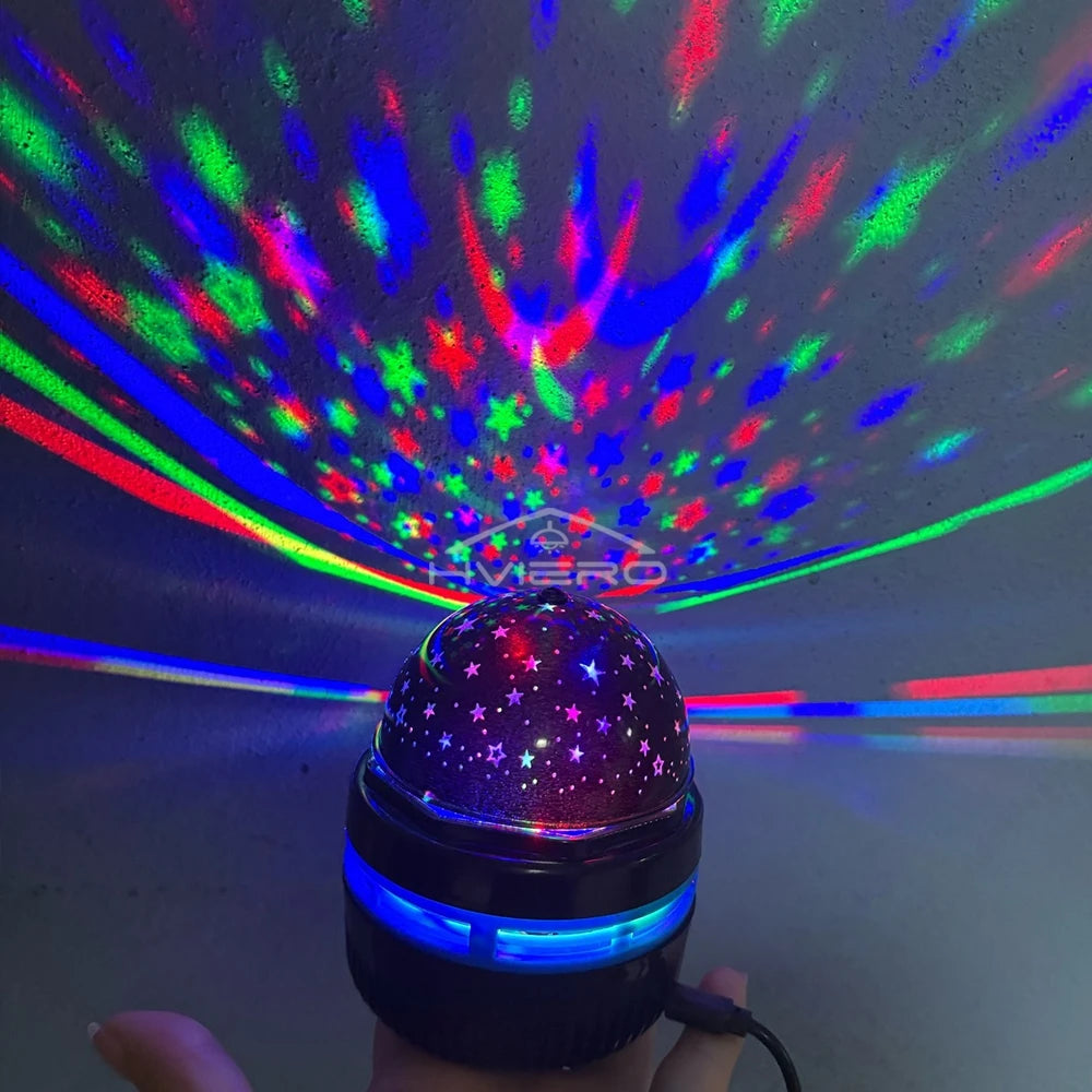 Starry Night Light Projector USB Table Lamps Gaming Room Home Theater Ceiling Wedding Decoration Halloween Rotates Automatically