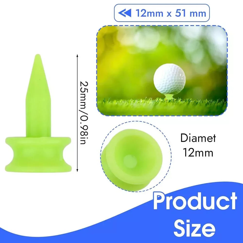 Set of 100 Professional Golf Tees 25MM Green Plastic