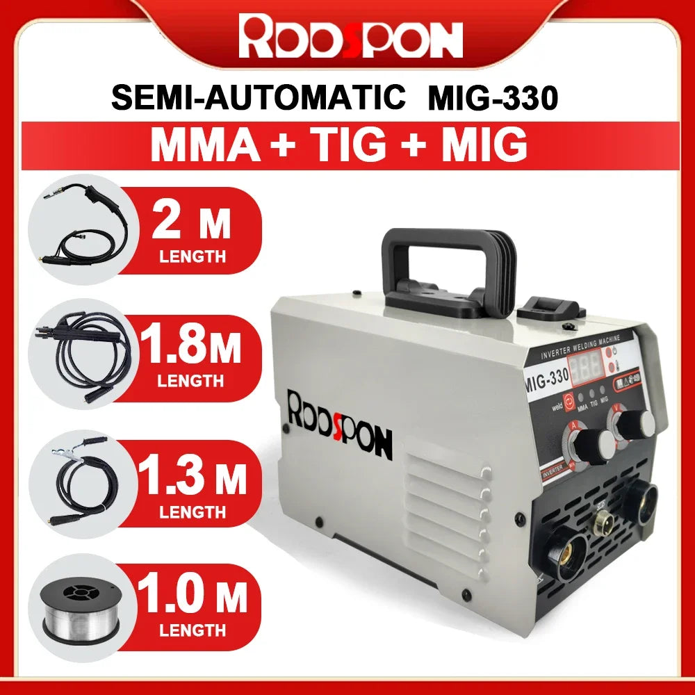 3in1 MIG TIG ARC Welding Machine 330A Automatic LED Screen