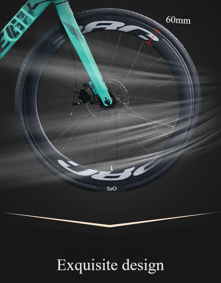 28C*60mm Road Bike 18 Speed ​​Line Pull Disc Brake Gravel Bike Quick Disassembly Lightweight Road Racing bicicleta Teenager Women