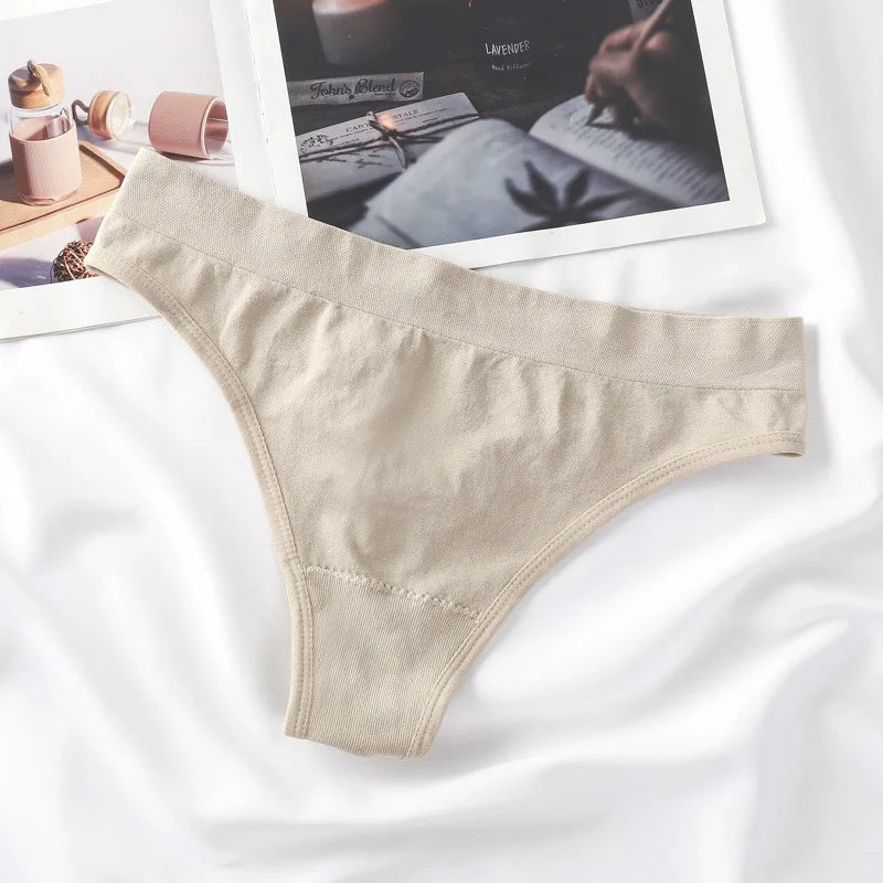Seamless Thongs Women High Waist Sports Panties Sexy Underwear Ladies Fitness Lingere Pantys Comfortable Women G-string