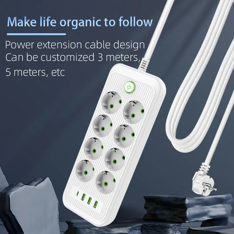 Ổ Cắm Điện Đa Năng 2M, USB, Chống Sét, Lọc Nhiễu