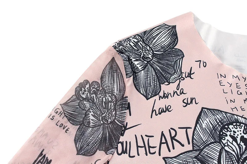 Sexy Floral Mesh Bodysuit Long Sleeve Women Corset