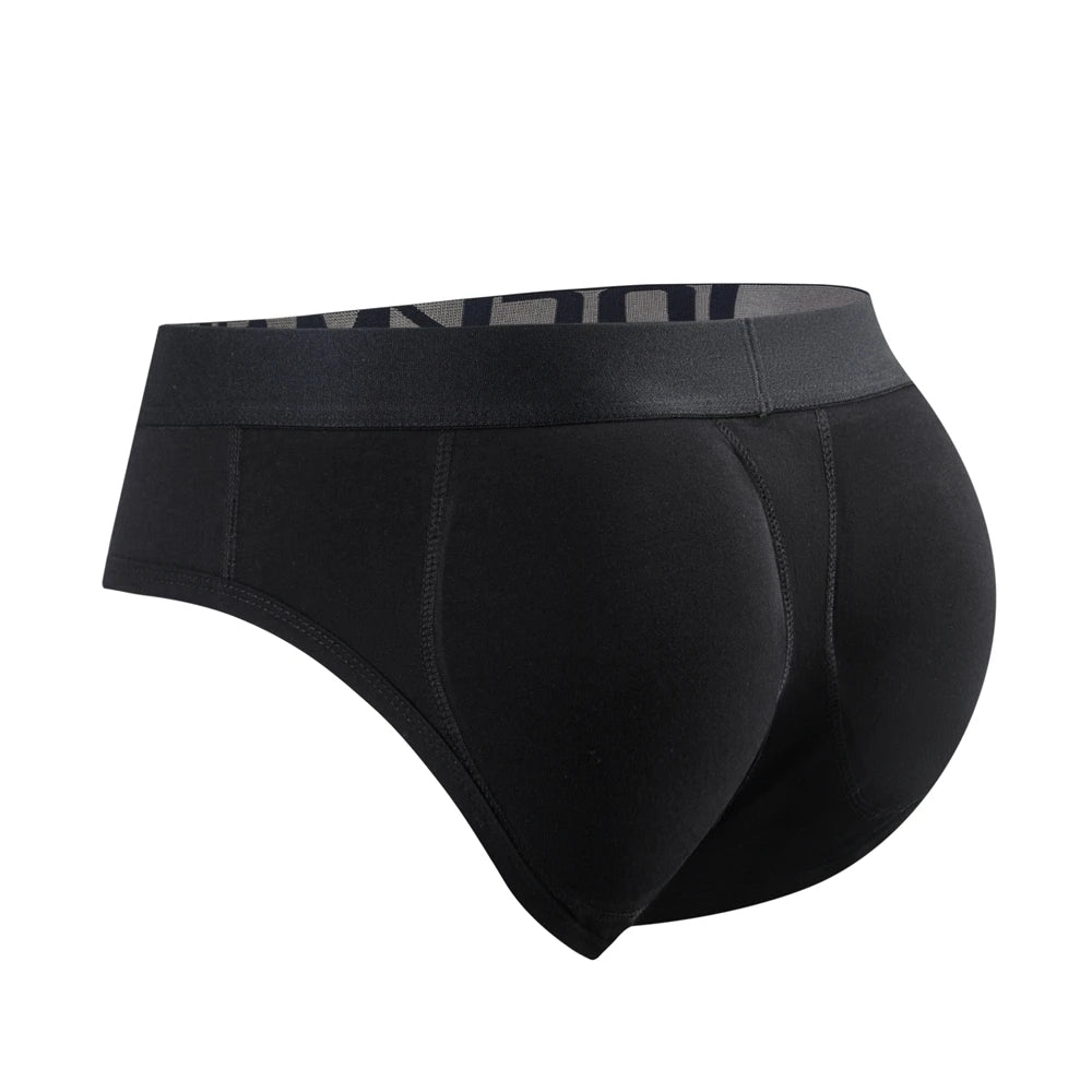 Men's Breathable Cotton Padded Butt Underwear with Removable Pads