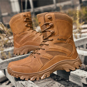 Men's Fashion Boots - Motocross Style High-Top Boots