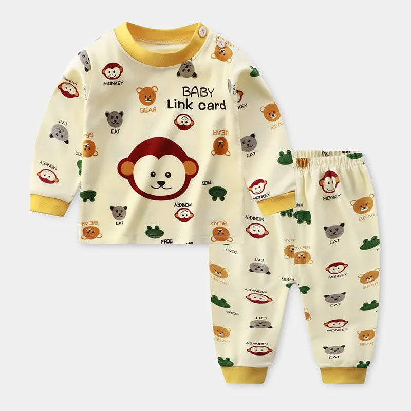 Baby Boy Girl Autumn Winter Cotton Outfits with Cute Patterns