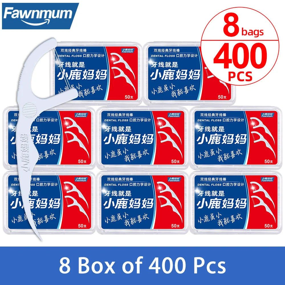 Fawnmum 2-Layer Dental Floss - Family Box 1000C