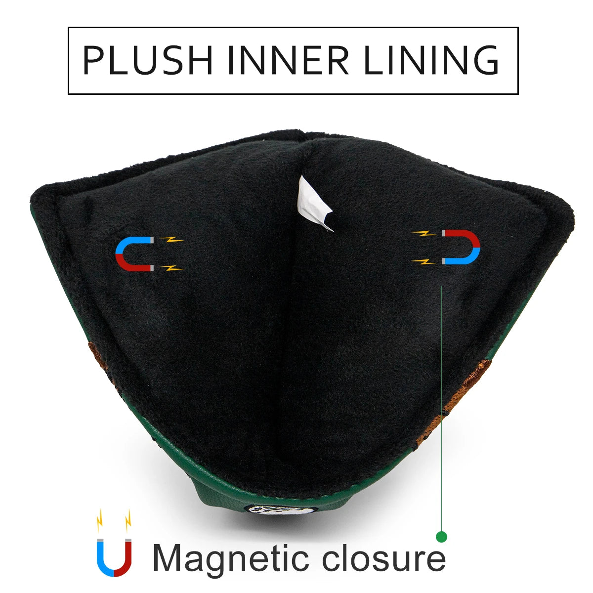 Groundhog Premium Embroidered Green Leather Golf Club Cover