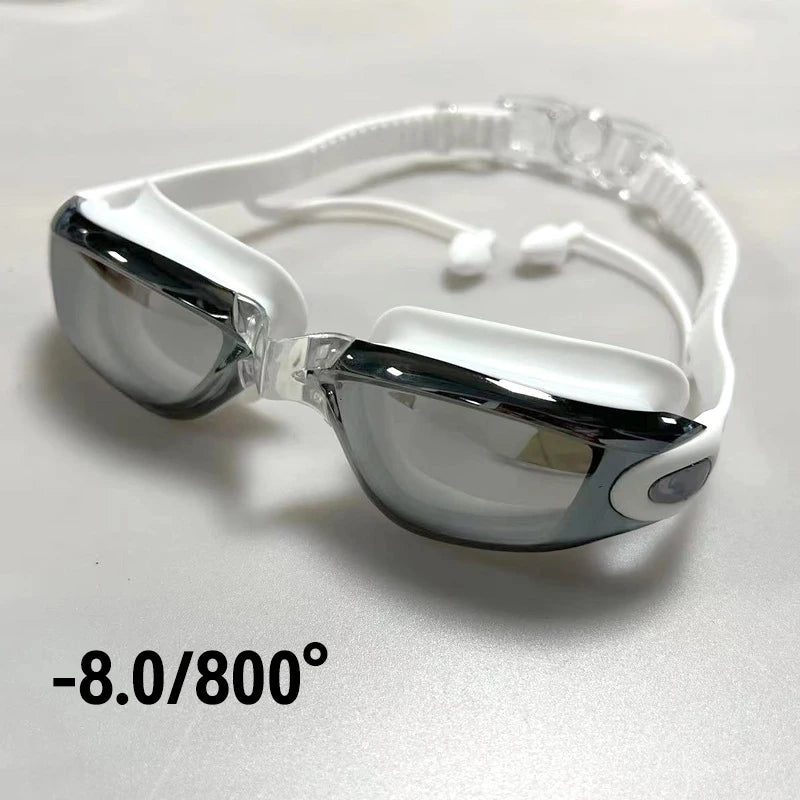 Kính Bơi Cận Thị HD Chống Mờ -8.0 Độ, Đa Dạng Tuỳ Chọn