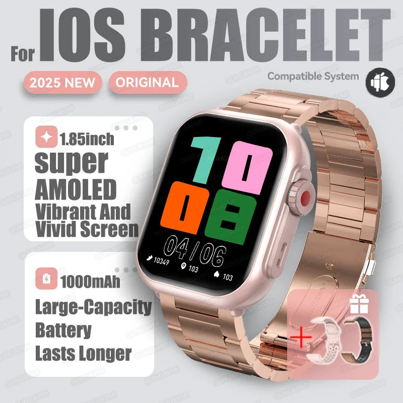 2025 AMOLED 1.85 IP68 Fashion Smart Watch