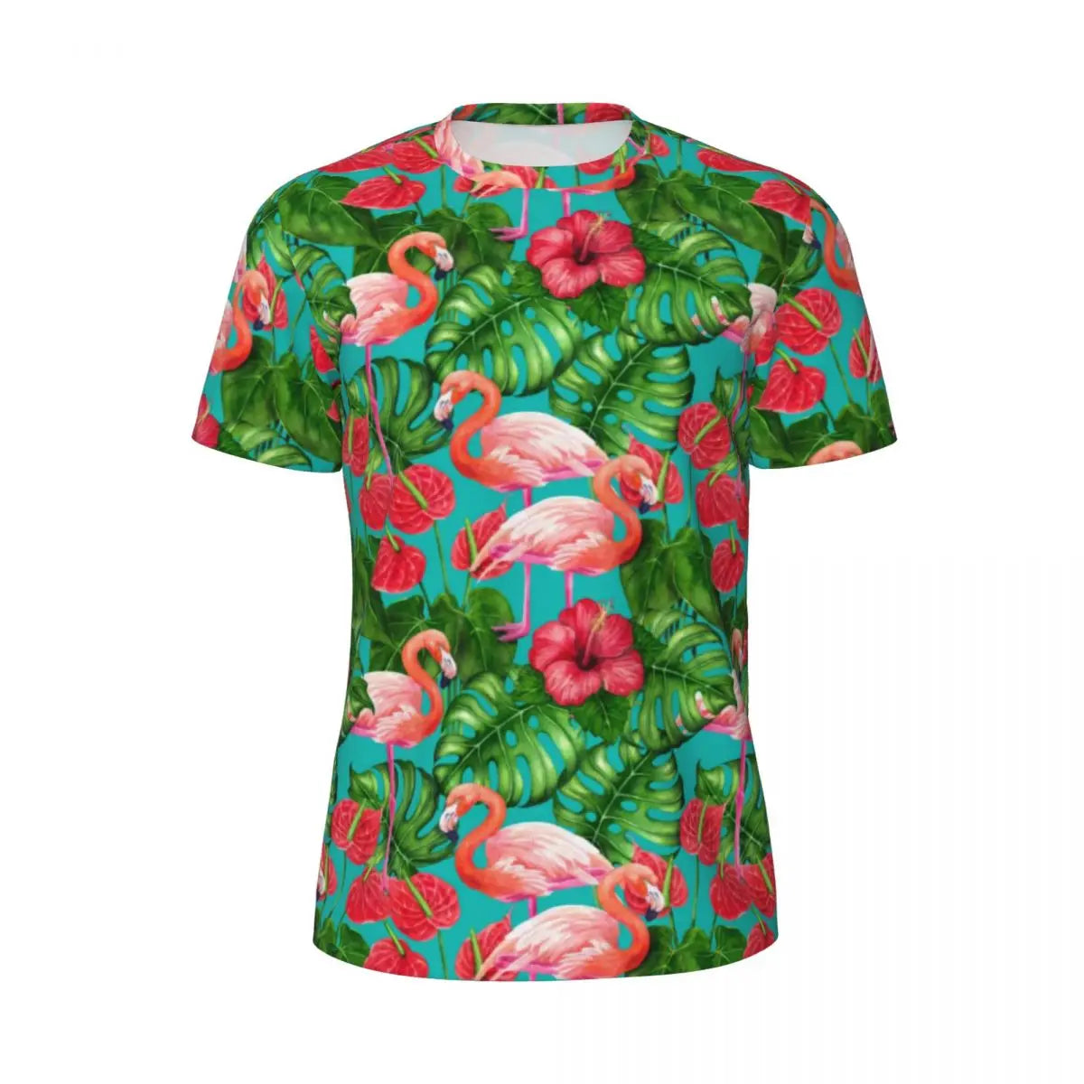 Áo Thun Nam Họa Tiết Lá Nhiệt Đới Màu Sắc Cá Tính