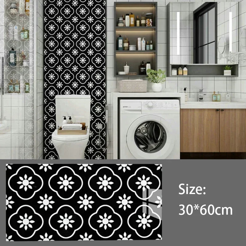 Imitation Ceramic Tile Wall Sticker Wallpaper Self-adhesive 3D Wall Decoration Bathroom Waterproof Marble Kitchen Wall Stickers